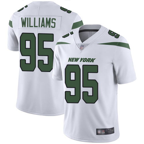 New York Jets Limited White Youth Quinnen Williams Road Jersey NFL Football #95 Vapor Untouchable->youth nfl jersey->Youth Jersey